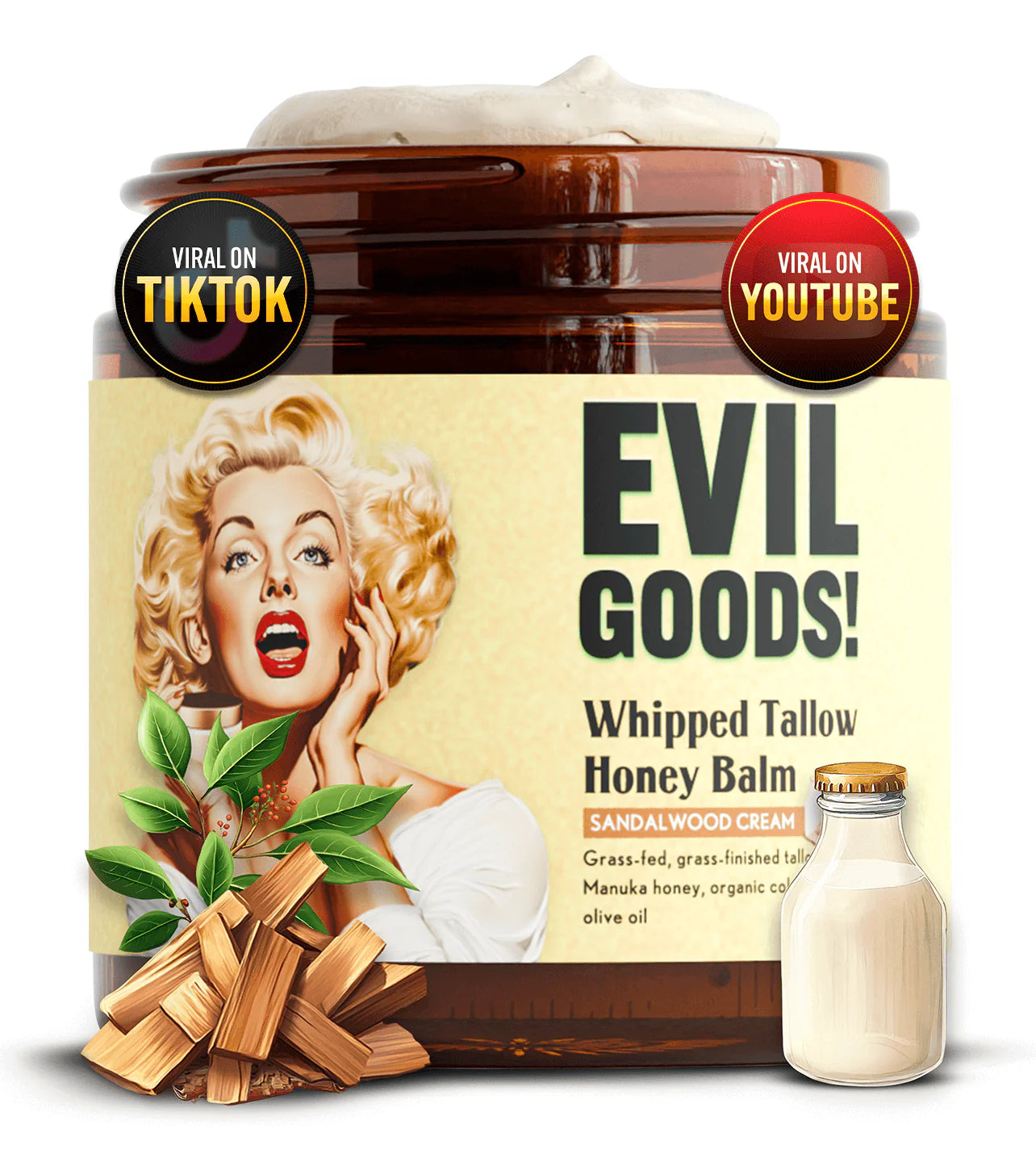 Whipped Tallow & Manuka Honey Moisturizer