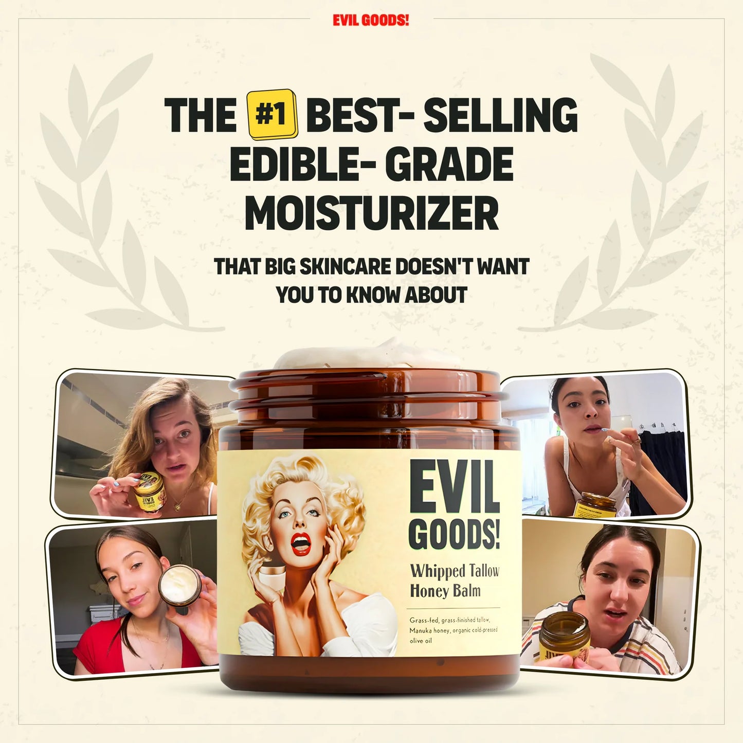 Whipped Tallow & Manuka Honey Moisturizer